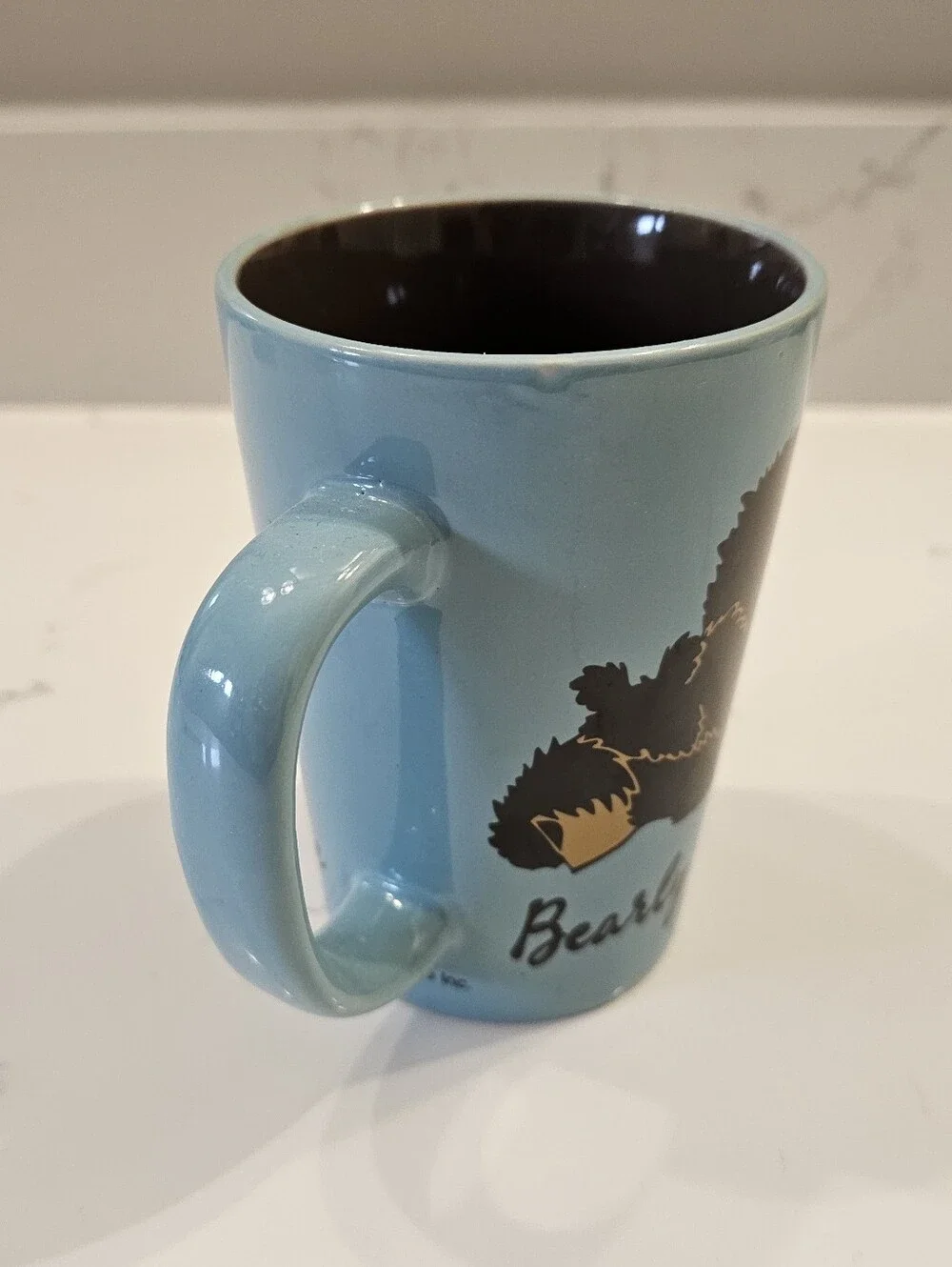 Lazy One Bearly Awake Blue Ceramic Mug